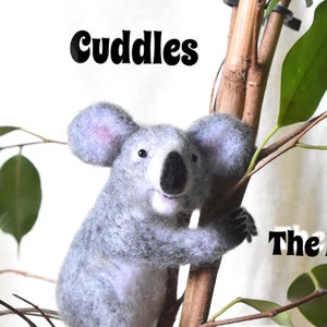 PDF PATTERN FILES ‘Cuddles’ Realistic koala Needle Felt no sew The Wishing Shed - animal