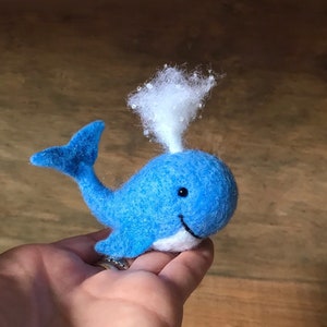 PDF FILES Needle Felt Pattern - Blue Whale  - Instant Download - The Wishing Shed craft