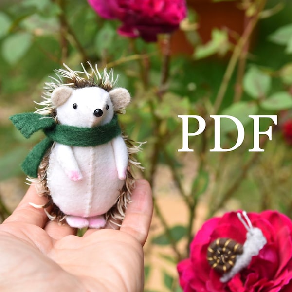 PDF FILES Percy Prickles - Hedgehog Felt Sewing Pattern  - Instant Download - The Wishing Shed craft