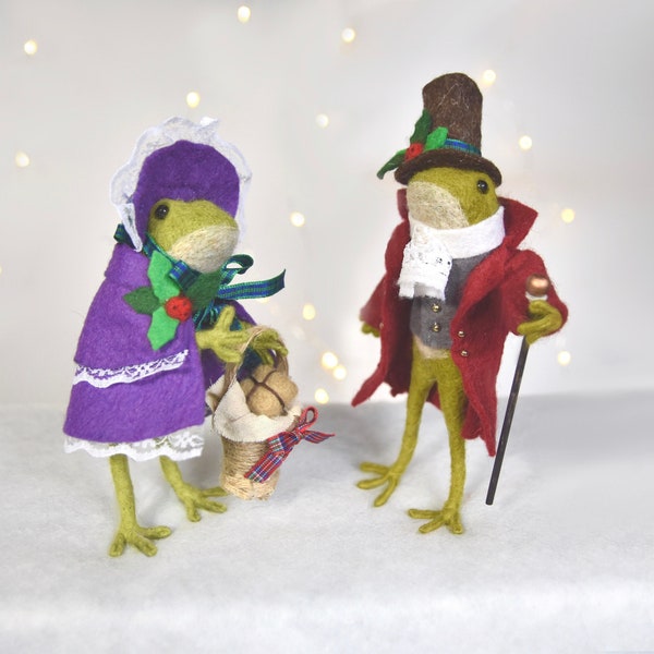 Mr & Mrs Frog Miniature Victorian Clothes Set - Patron de couture - Feutre - Couture facile - Téléchargement instantané -