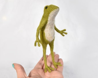 Frog Doll- Digital FILES and Video Tutorial - Needle Felt Pattern  - Instant Download - The Wishing Shed