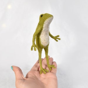 Poseable Frog Doll- Digital FILES and Video Tutorial - Needle Felt Pattern  - Instant Download - The Wishing Shed