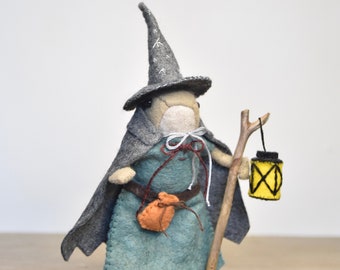 PDF FILES - Miniature Wizard Outfit - Frog Doll - Sewing pattern instructions - Instant Download - The Wishing Shed