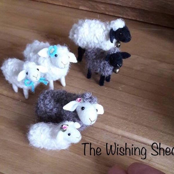 Lovely Little Sheep - Fieltro de aguja - Patrón PDF - archivos - The Wishing Shed