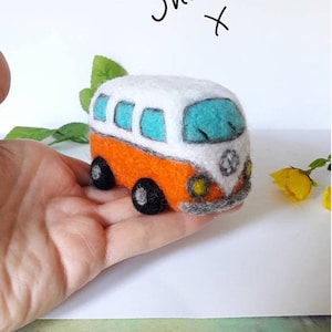 PDF pattern Needle Felt VW Camper Van - beginner / intermediate - The Wishing Shed