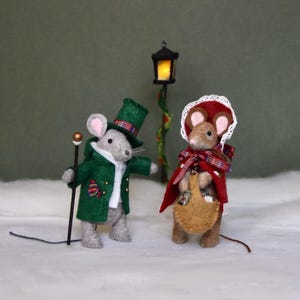 PDF FILES - Miniature Mouse Doll Outfit - Victorian Christmas Costume - Sewing Pattern  - The Wishing Shed