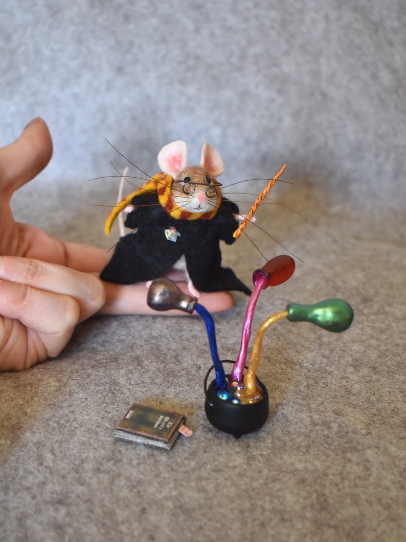 Needle Felted Realistic Mouse Harry Potter The Wishing Shed Etsy