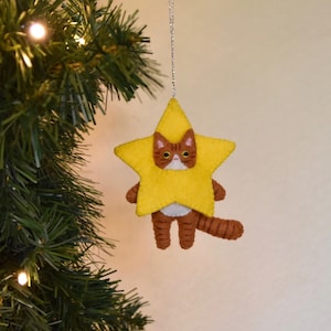 PDF FILES - Star Cat - Felt Ornament - Kitten Sewing Pattern - Instant ...