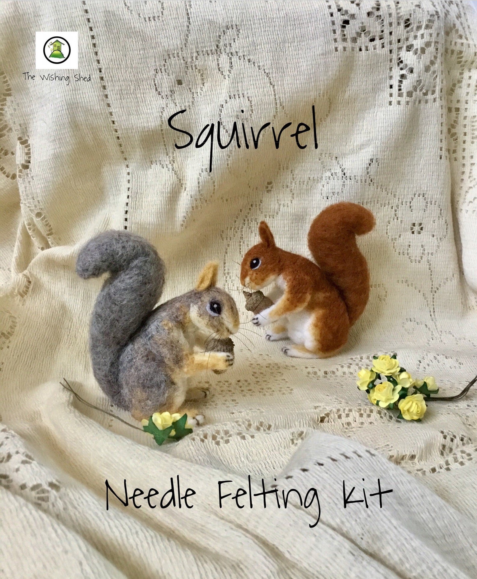 Needle Felt Squirrel Needle Felting Kit Beginner/ Etsy