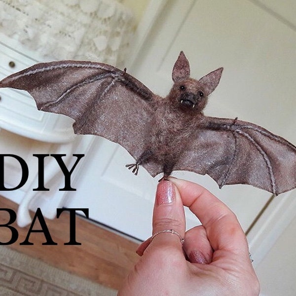 PDF FILES pattern Realistic Needle felt bat - Instant Download - beginner/ intermediate - The Wishing Shed craft