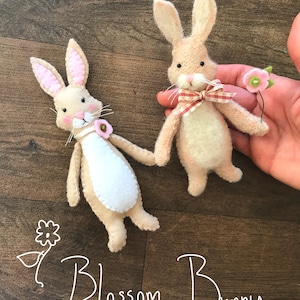 PDF FILES Blossom Bunny Sew & Felt Doll  - Instant Download - The Wishing Shed - craft