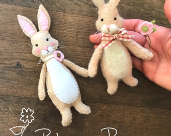 PDF FILES Blossom Bunny Sew & Felt Doll  - Instant Download - The Wishing Shed - craft