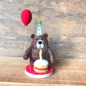 PDF FILES Needle Felt Pattern - Birthday Bear - Instant Download - The Wishing Shed craft