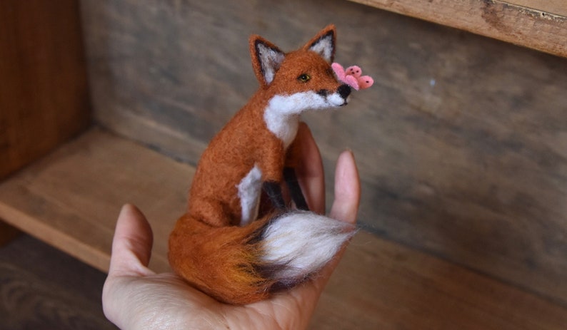 The Wishing Shed craft intermediate PDF FILES needle felt PATTERN Butterfly Fox Instant Download