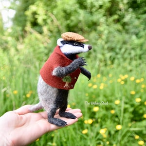 FILE PDF Modello per infeltrimento ad ago - Oakley The Badger Doll - Download immediato - The Wishing Shed - Artigianato