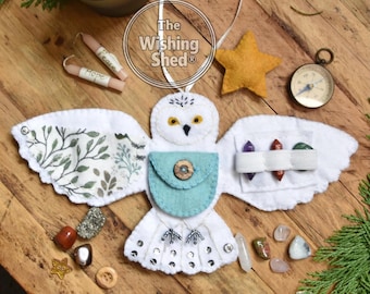 PDF FILES - Orwin The Owl Sewing Pattern - keepsake Jewel Case - Felt Bird Charm Clingers