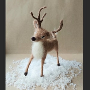 PDF PATTERN Needle Felt Magical Reindeer Stag - beginner/intermediate - The Wishing Shed - Deer - Christmas