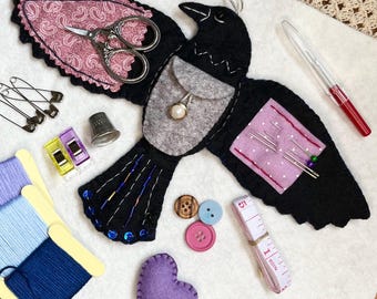 PDF FILES - Luna the Crow Sewing Case - Raven keepsake Pattern