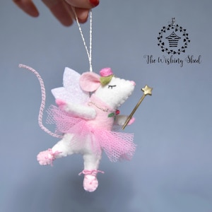PDF FILES - Ballerina Fairy - Princess - Felt Sewing Pattern Tutorial - Mice Tree Ornament - Nutcracker - Bauble -  Christmas decorations