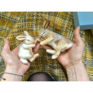 PDF FILES Needle Felt Pattern - Realistic Sleeping Baby Bunny - Instant ...