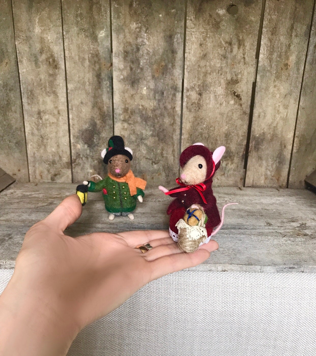 PDF FILES Needle Felt Pattern Victorian Christmas Mice the - Etsy UK