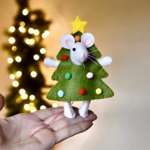 FICHIERS PDF - tenue de poupée souris miniature - déguisement d'arbre de Noël - patron de couture - décoration de fête