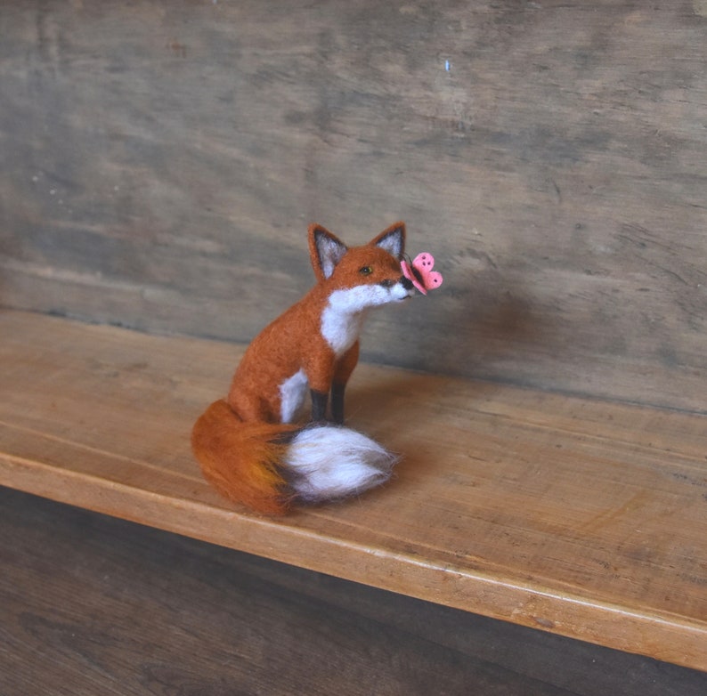 The Wishing Shed craft intermediate PDF FILES needle felt PATTERN Butterfly Fox Instant Download