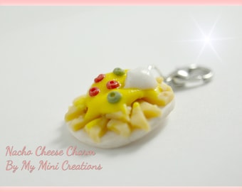 Nacho Cheese Charm, Miniature Food, Miniature Food Jewelry, Food Jewelry