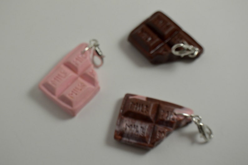 Chocolate Bar Charm Set Polymer Clay Miniature Food Etsy