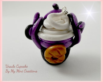 Disney Inspired Ursula Cupcake Charm , Miniature food jewelry,  Miniature food,
