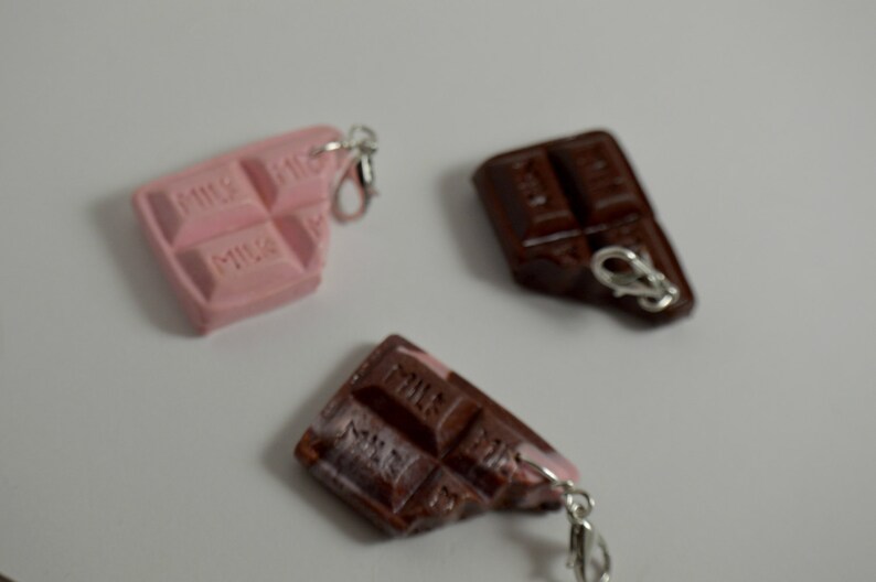 Chocolate Bar Charm Set Polymer Clay Miniature Food Etsy