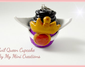 Disney Inspired Evil Queen Cupcake Charm , Miniature food jewelry,  Miniature food,