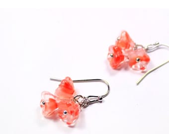 rosa Ohrringe - 925 Silber Haken - Mini Rosen Marmor Ohrringe Lehrer Geschenke - Sommer Pfirsich Schmuck für Tochter - Geschenke für Oma