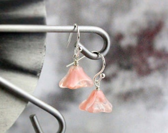 Pink Earrings 925 Silver - Navy Flower Earrings Gift Girlfriend - Blue Tassel - Black Jewelry - bohemian green earrings for daughter gifts