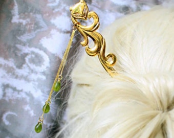 Fox Accessories for Daughter Birthday Gift - Gold hair Drop Jewelry Gift for Girlfriend - Unique Hair Pick Animal Jewelry for Hair Stick Pin