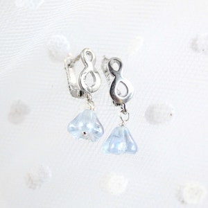 Light Blue Jewelry Lever Back Infinity Drop Earrings Push Present for Her Small Funky Earrings Dangle Bridesmaid Gift Art Novelty Jewelry 12