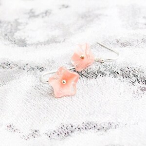 Pink Earrings 925 Silver Navy Flower Earrings Gift Girlfriend Blue Tassel Black Jewelry bohemian green earrings for daughter gifts 5 Peach & clear mix
