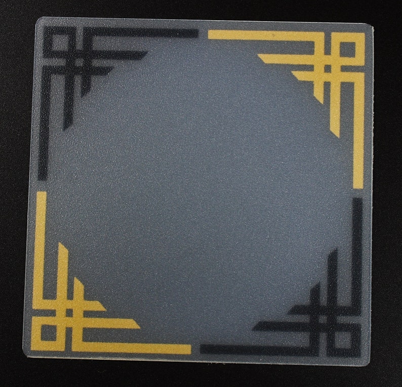 Hand Printed Art Deco Coasters Black & Gold Set of Four Etsy UK