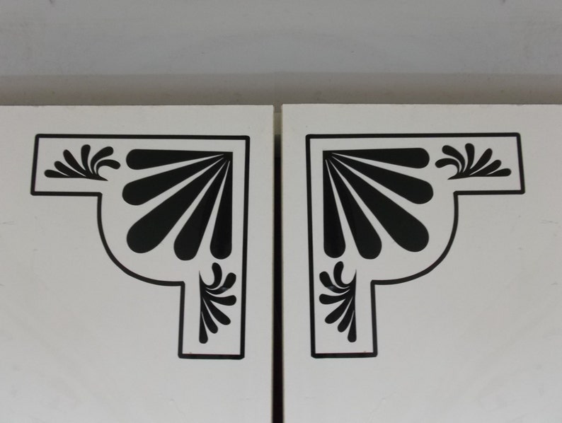 Pair 2 of Art Deco Style Self Adhesive Wall Decals/Stickers Etsy