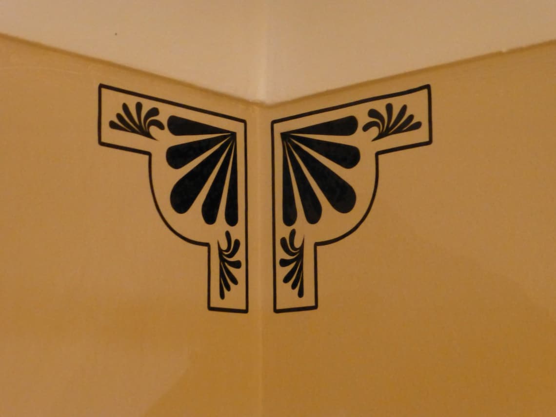 Pair 2 of Art Deco Style Self Adhesive Wall Decals/Stickers Etsy