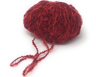 Knitting Afghan Macram\u00e9 Wool /& Acrylic Yarn; Worsted Cranberry Red Yarn; Crocheting Aran