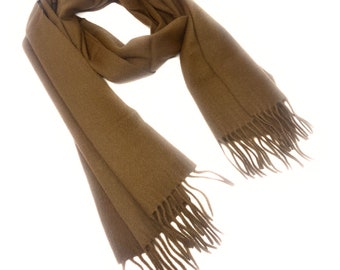 70/30% Cashmere Wool Unisex Winter Scarf - Vicuna