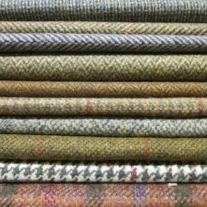 Tweed Fabric Patchwork Patches 20 Squares 23 cm x 23 cm 100% Pure Wool image 2