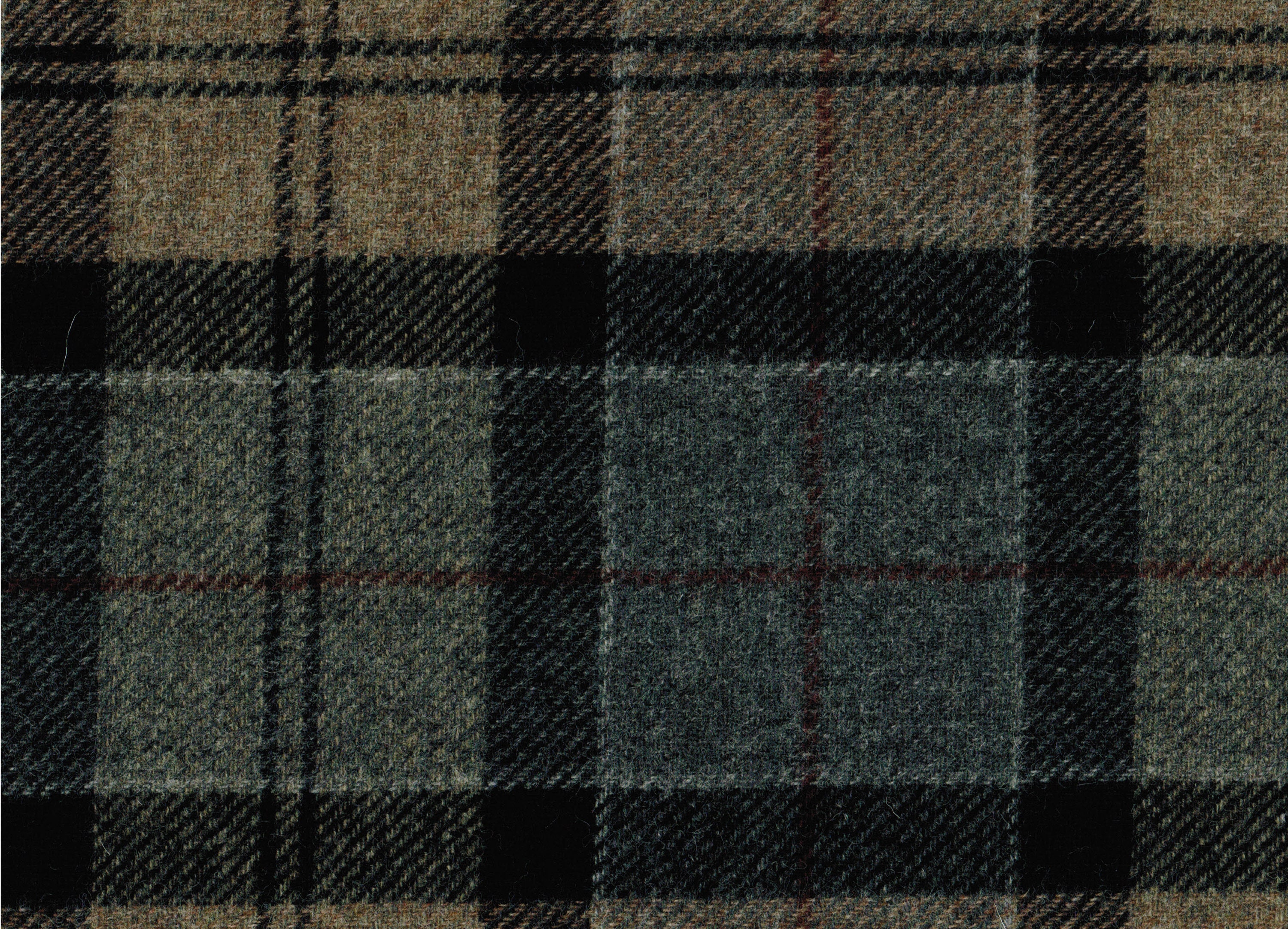 gray fabric Tweed material by the metre in grey with light blue windowpane