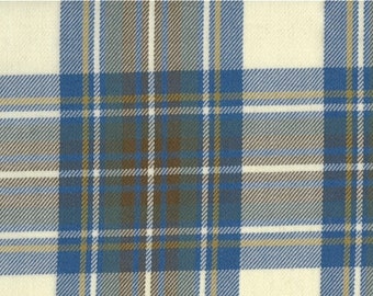 Blue Dress Stewart Tartan Fabric 13oz 100% Pure Wool