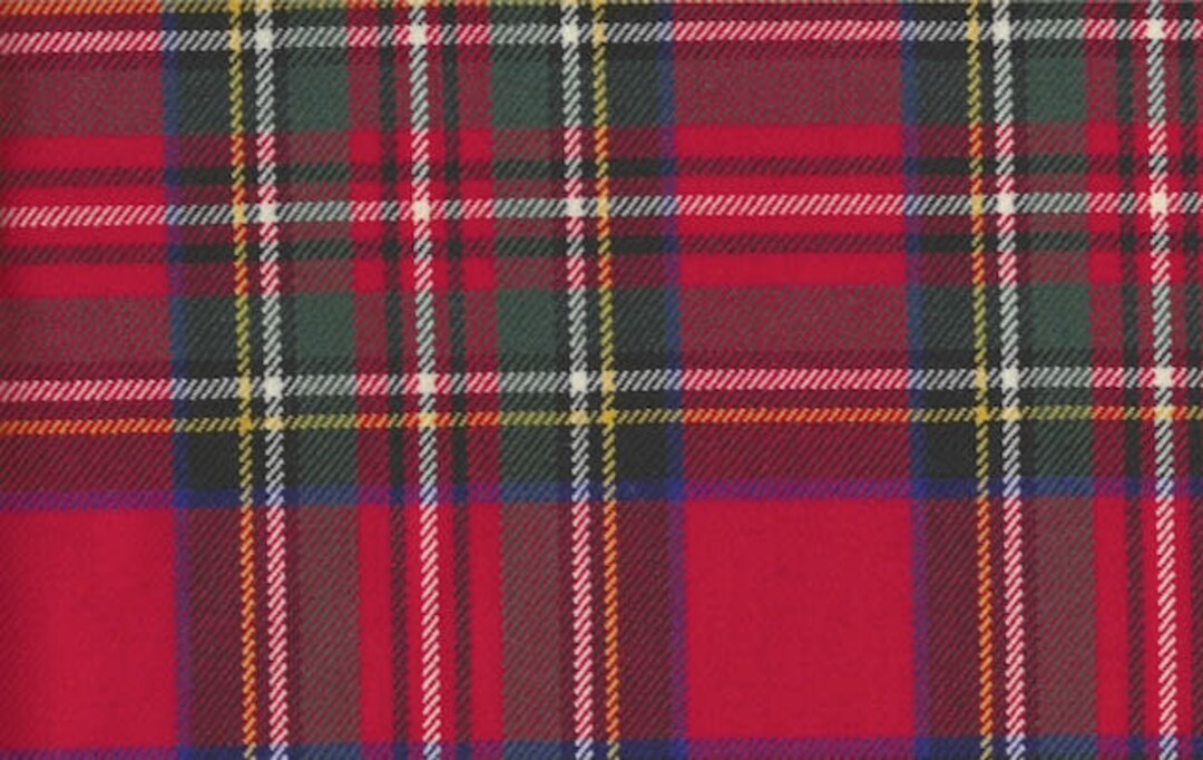 Royal Stewart Tartan Fabric 13oz 100 Pure Wool Etsy