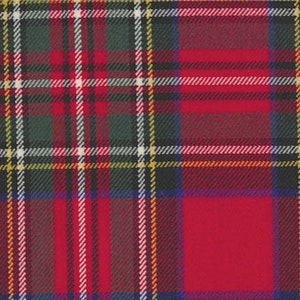 Royal Stewart Tartan Fabric 13oz 100% Pure Wool