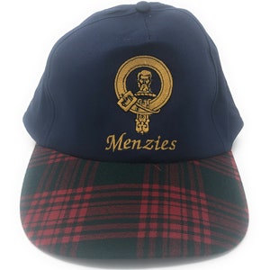 Scottish Clan Crest Tartan Baseball/Golf Cap - Menzies
