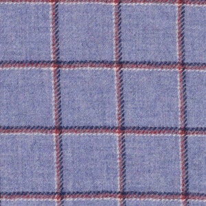 Abraham Moon Fabric 100/% Pure Wool by the metre Navy Blue with Mustard Windowpane Ref 181418