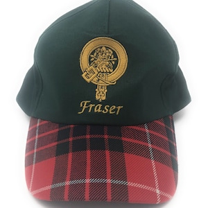 Casquette de baseball/golf écossais clan Crest tartan-Fraser